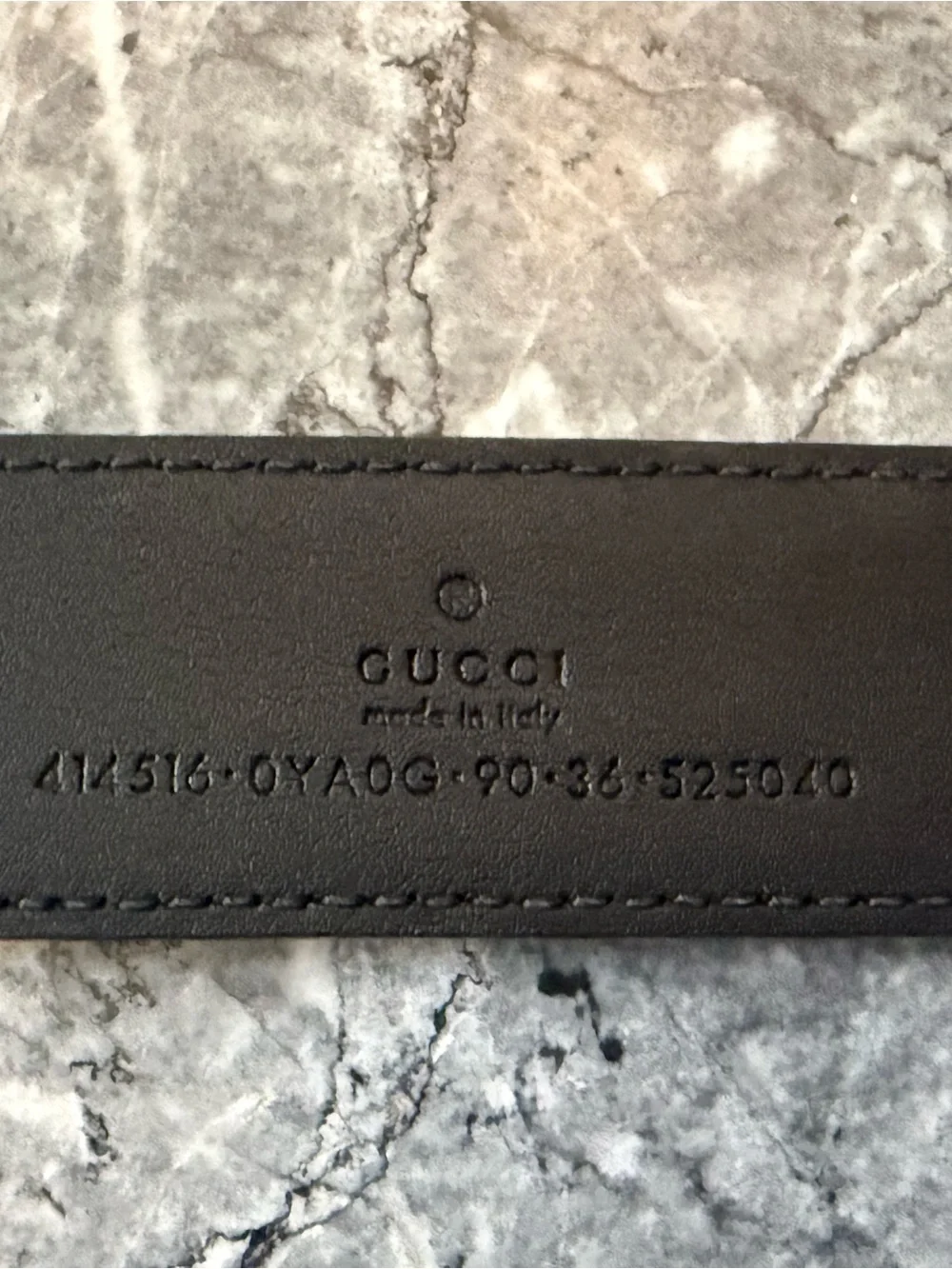 Gucci GG Marmont Black Leather Belt